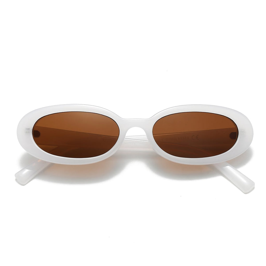 Oval / White Brown