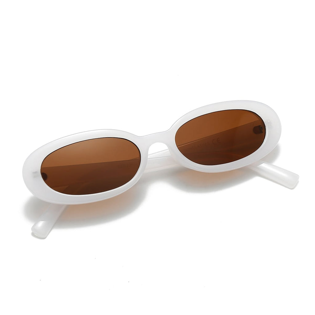 Oval / White Brown