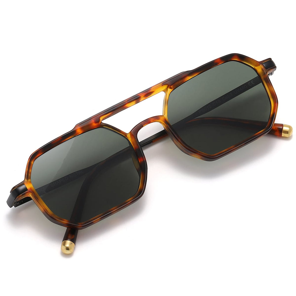 Shaped Metal / Matte Tortoise Dark Green